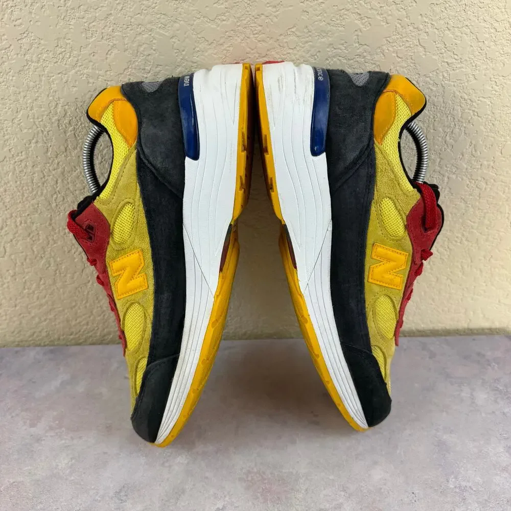 New Balance 992 Atomic Yellow Red Black Size 10 Made In USA M992DM